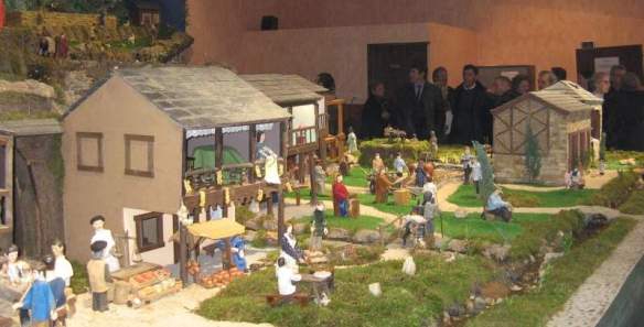 Vista general de parte del belén de Folgoso, que el año que viene cumplirá 50 años, desde su puesta en marcha en 1963.cebrones